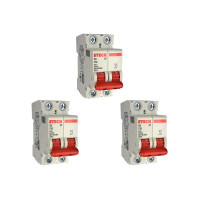 Kit C/3 - Disjuntor Steck ''Din'' Bipolar 50A. C