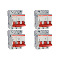 Kit C/4 - Disjuntor Steck ''Din'' Tripolar 10A. C
