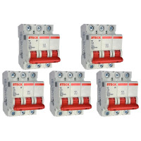 Kit C/5 - Disjuntor Steck ''Din'' Tripolar 20A. C