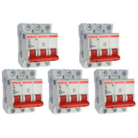 Kit C/5 - Disjuntor Steck ''Din'' Tripolar 40A. C