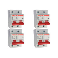 Kit C/4 - Disjuntor Steck ''Din'' Bipolar 100A. C