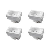 Kit C/4 - Modulo Ilumi Vivaz 1 Tomada 20A. Branco 75141