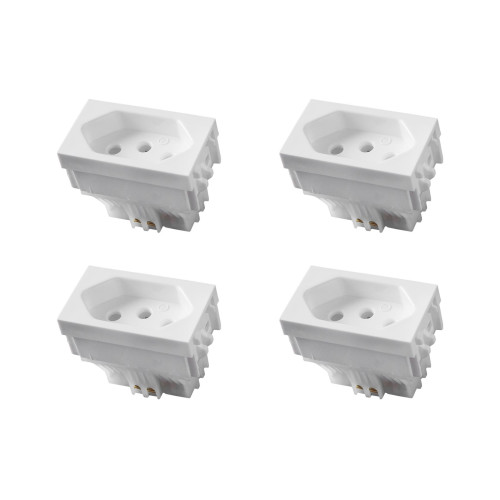 Kit C/4 - Modulo Ilumi Vivaz 1 Tomada 20A. Branco 75141