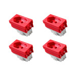Kit C/4 - Modulo Ilumi Vivaz 1 Tomada 20A. Vermelha 75142