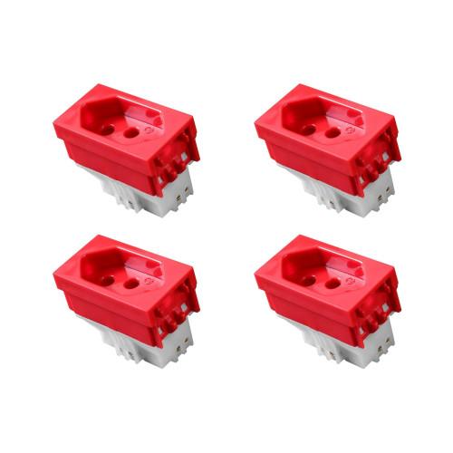 Kit C/4 - Modulo Ilumi Vivaz 1 Tomada 20A. Vermelha 75142