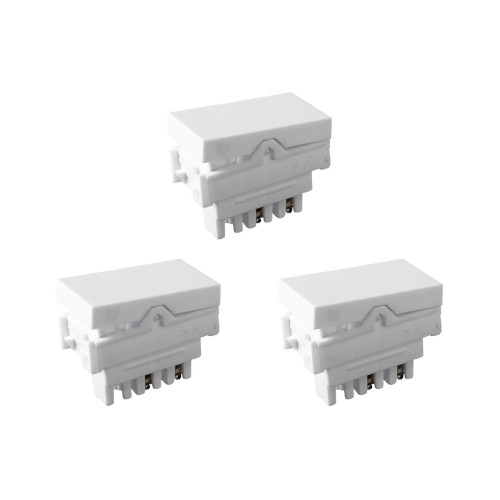 Kit C/3 - Modulo Ilumi Vivaz 1 Simples 10A. Branco - 7517