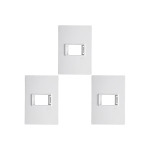 Kit C/3 - Placa Conjunto Modular Ilumi Vivaz 4X2 - 1 Modu...