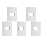 Kit C/5 - Placa Conjunto Modular Ilumi Vivaz 4X2 - 1 Modu...