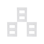 Kit C/3 - Placa Conjunto Modular Ilumi Vivaz 4X2 - 2 Modu...