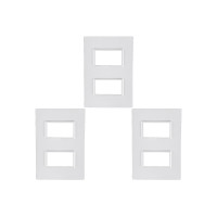 Kit C/3 - Placa Conjunto Modular Ilumi Vivaz 4X2 - 2 Modu...