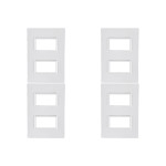 Kit C/4 - Placa Conjunto Modular Ilumi Vivaz 4X2 - 2 Modu...