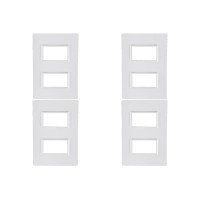 Kit C/4 - Placa Conjunto Modular Ilumi Vivaz 4X2 - 2 Modu...