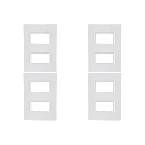 Kit C/4 - Placa Conjunto Modular Ilumi Vivaz 4X2 - 2 Modu...