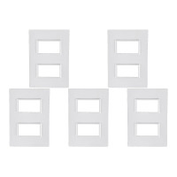 Kit C/5 - Placa Conjunto Modular Ilumi Vivaz 4X2 - 2 Modu...