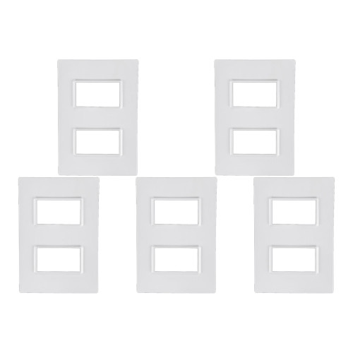Kit C/5 - Placa Conjunto Modular Ilumi Vivaz 4X2 - 2 Modu...