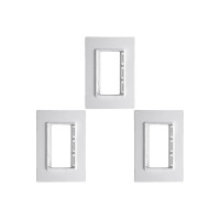 Kit C/3 - Placa Conjunto Modular Ilumi Vivaz 4X2 - 3 Modu...