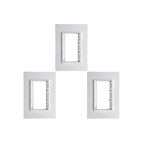 Kit C/3 - Placa Conjunto Modular Ilumi Vivaz 4X2 - 3 Modu...