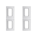 Kit C/4 - Placa Conjunto Modular Ilumi Vivaz 4X2 - 3 Modu...