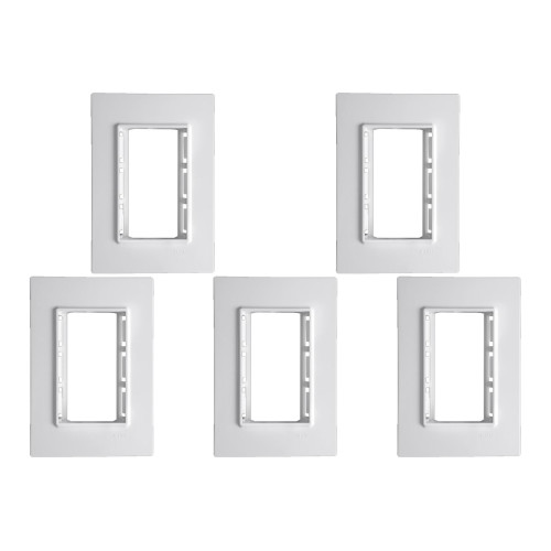 Kit C/5 - Placa Conjunto Modular Ilumi Vivaz 4X2 - 3 Modu...
