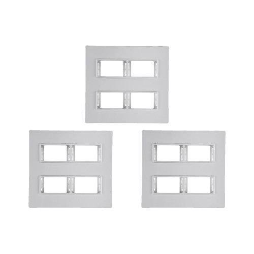 Kit C/3 - Placa Conjunto Modular Ilumi Vivaz 4X4 - 2 Modu...