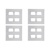 Kit C/4 - Placa Conjunto Modular Ilumi Vivaz 4X4 - 2 Modu...
