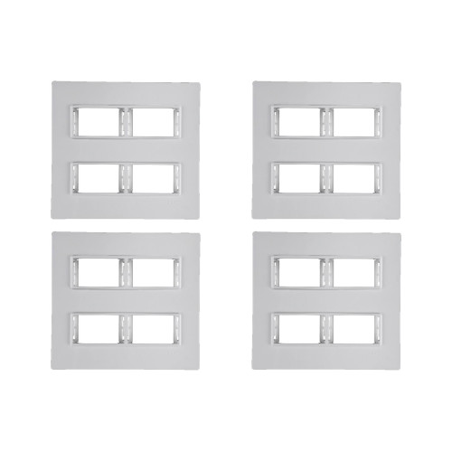 Kit C/4 - Placa Conjunto Modular Ilumi Vivaz 4X4 - 2 Modu...