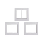 Kit C/3 - Placa Conjunto Modular Ilumi Vivaz 4X4 - 3 Modu...