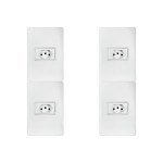 Kit C/4 - Conjunto Ilumi Vivaz Branco Com Placa 1 Tomada ...