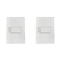 Kit C/2 - Conjunto Ilumi Vivaz Branco Com Placa 1 Simples...