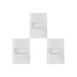 Kit C/3 - Conjunto Ilumi Vivaz Branco Com Placa 1 Simples...