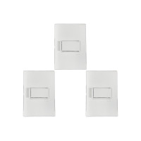 Kit C/3 - Conjunto Ilumi Vivaz Branco Com Placa 1 Simples...