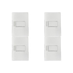 Kit C/4 - Conjunto Ilumi Vivaz Branco Com Placa 1 Simples...
