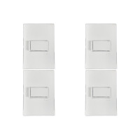 Kit C/4 - Conjunto Ilumi Vivaz Branco Com Placa 1 Simples...