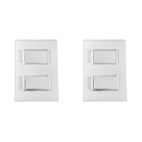 Kit C/2 - Conjunto Ilumi Vivaz Branco Com Placa 2 Simples...