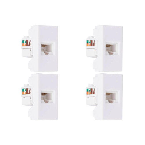 Kit C/4 - Modulo Steck Linha Stella Tomada Rj45 - Branco ...