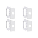 Kit C/4 - Placa Steck Linha Stella Branca 4X2 - 1 Modulo ...