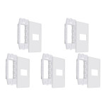 Kit C/5 - Placa Steck Linha Stella Branca 4X2 - 1 Modulo ...