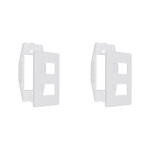 Kit C/2 - Placa Steck Linha Stella Branca 4X2 - 2 Modulos...
