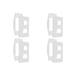 Kit C/4 - Placa Steck Linha Stella Branca 4X2 - 2 Modulos...
