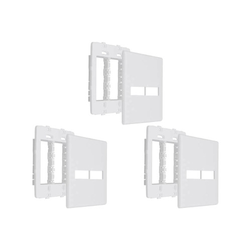 Kit C/3 - Placa Steck Linha Stella Branca 4X4 - 1 Modulo ...