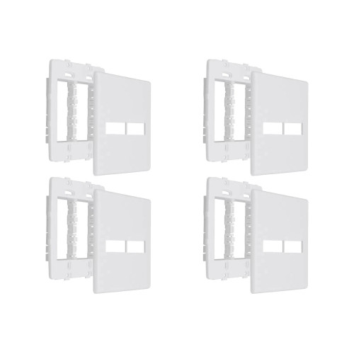 Kit C/4 - Placa Steck Linha Stella Branca 4X4 - 1 Modulo ...