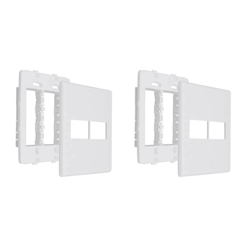 Kit C/2 - Placa Steck Linha Stella Branca 4X4 - 2 Modulos...