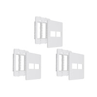 Kit C/3 - Placa Steck Linha Stella Branca 4X4 - 2 Modulos...
