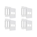 Kit C/4 - Placa Steck Linha Stella Branca 4X4 - 2 Modulos...