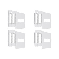 Kit C/4 - Placa Steck Linha Stella Branca 4X4 - 2 Modulos...