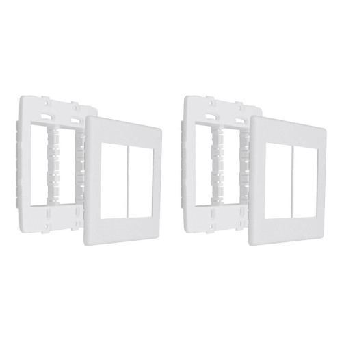 Kit C/2 - Placa Steck Linha Stella Branca 4X4 - 3 Modulos...