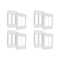 Kit C/4 - Placa Steck Linha Stella Branca 4X4 - 3 Modulos...
