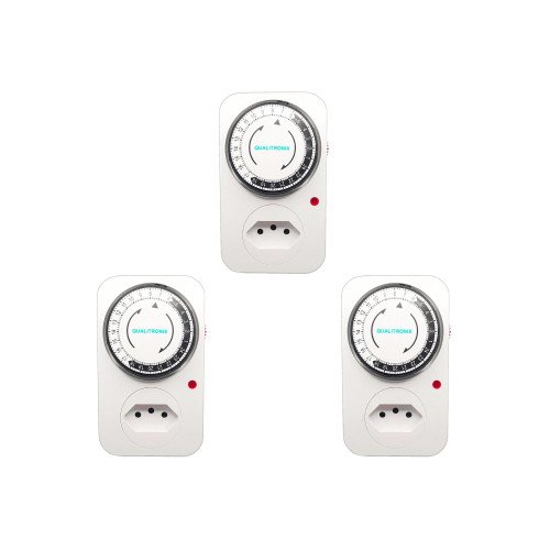 Kit C/3 - Timer Analogico Qualitronix Bivolt Qta01