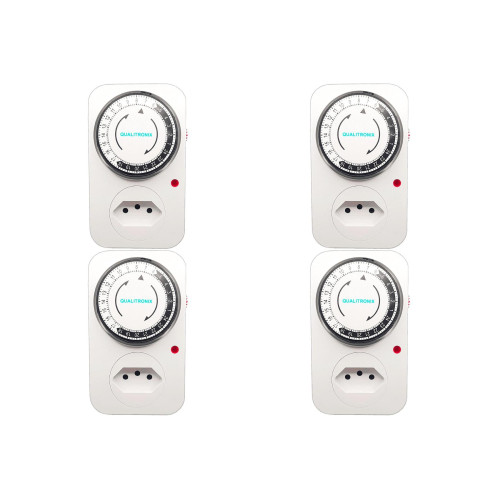 Kit C/4 - Timer Analogico Qualitronix Bivolt Qta01