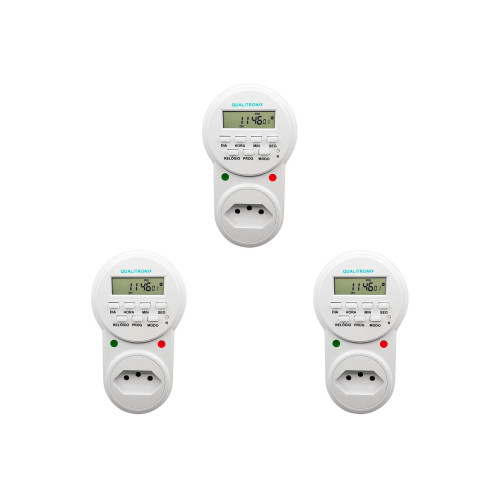 Kit C/3 - Timer Digital Qualitronix Bivolt Qtd01